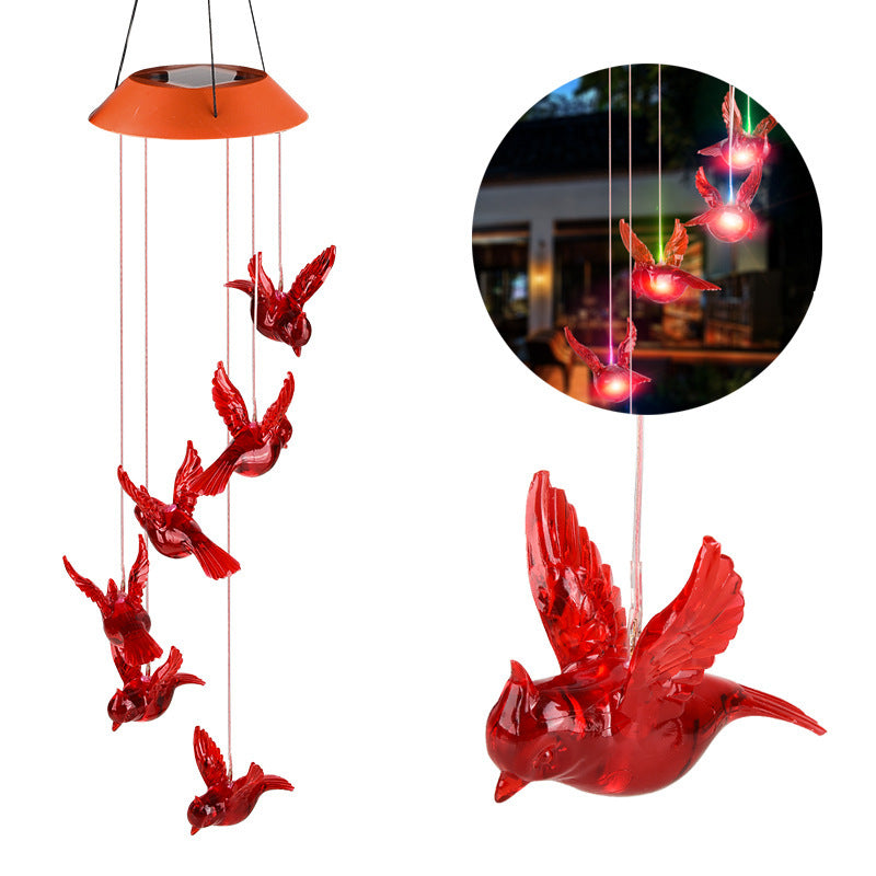 🦋Enhance Your Garden✨Creative Bird Design Solar Wind Chimes