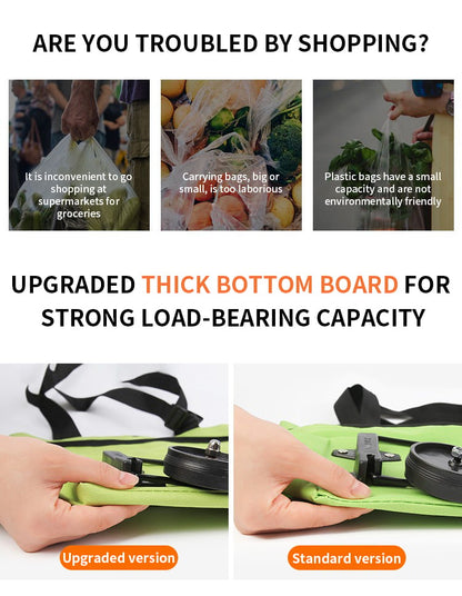 🛍️✨ Convertible shopping tote – hides wheels, holds 20kg, expands with zipper!