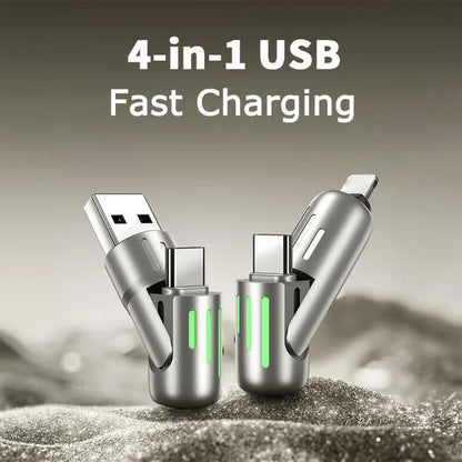 ⚡4-in-1 USB Charging Cable fast charging MAX 240W (With Box)⚡
