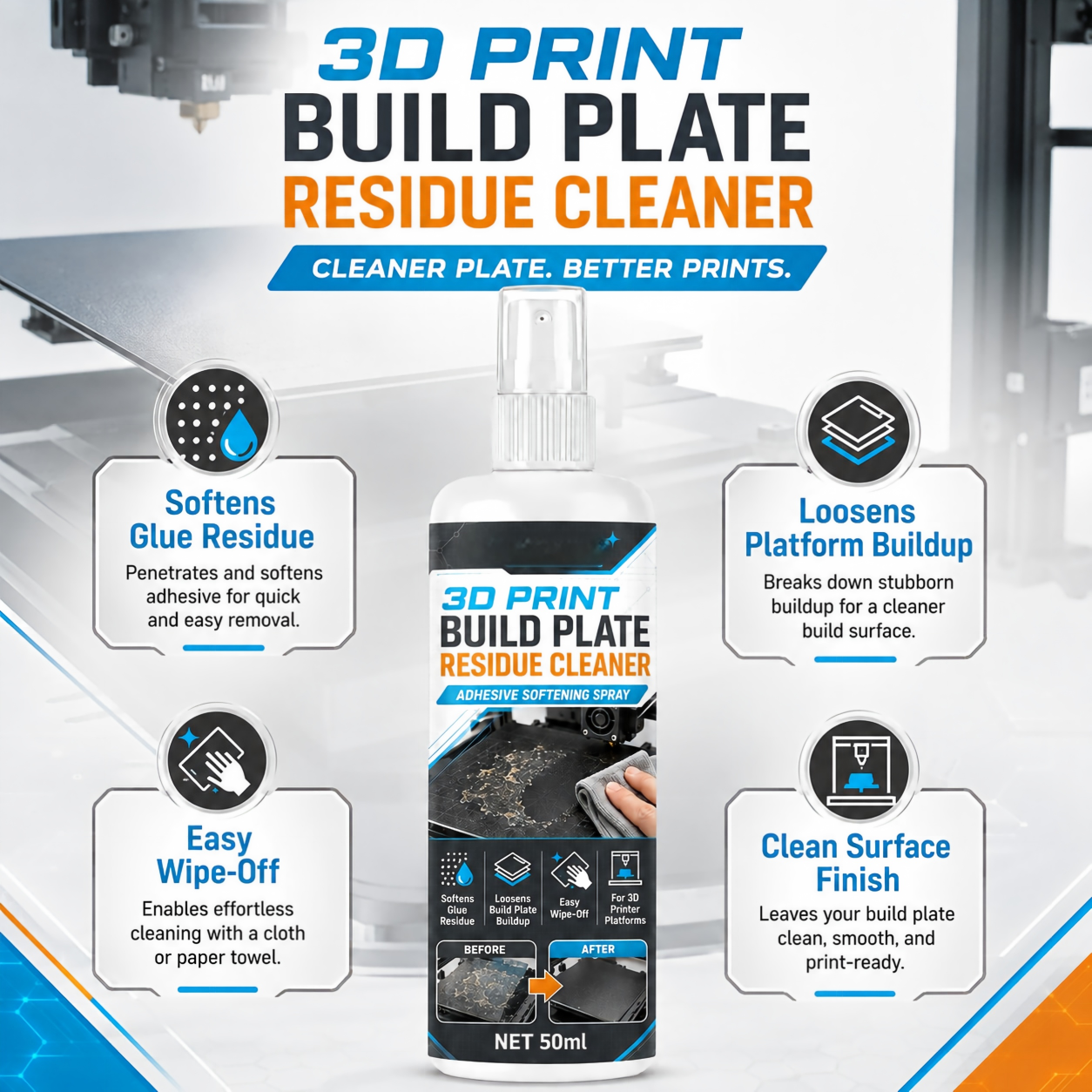 3D Print Build Plate Residue Cleaner