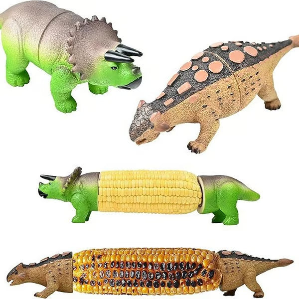 Dinosaur Corn Holders for Corn On The Cob - Funny Corn Cob Holder for Kids and Adults with Stainless Steel Prongs Dinosaur Corn Holders for Corn On The Cob - Funny Corn Cob Holder for Kids and Adults with Stainless Steel Prongs