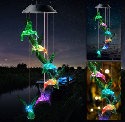 🦋Enhance Your Garden✨Creative Bird Design Solar Wind Chimes