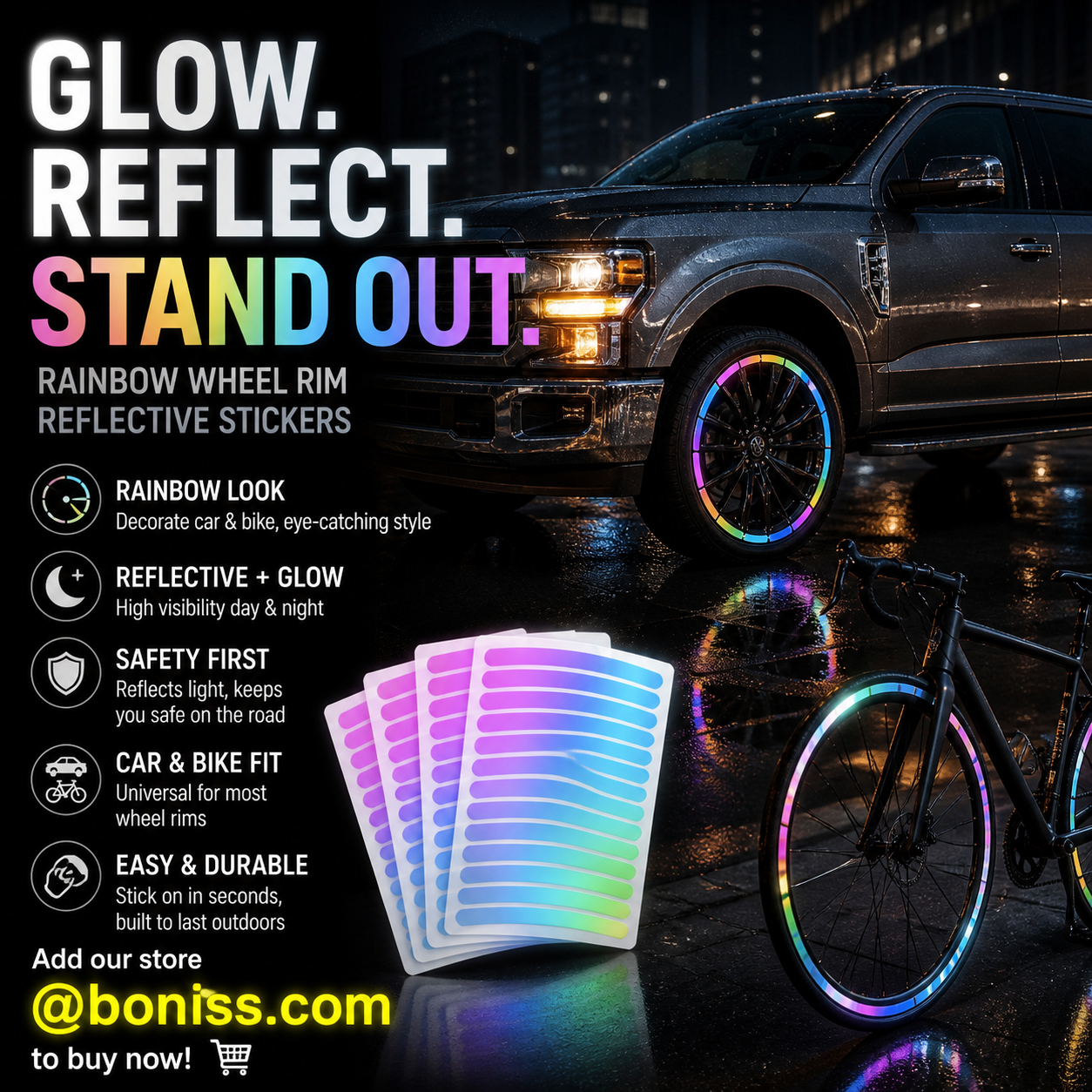 ⏳⏳Limited Sale💥20pcs 🔥Popular Fluorescent Car Wheel Hub Tag