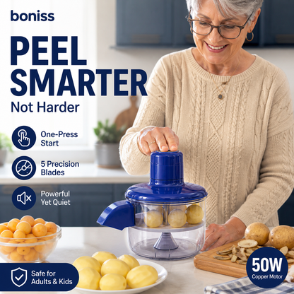 🥔 50% OFF! 🔪 Automatic electric peeler – Cordless & multifunctional – Peels fruit, vegetables & garlic – ideal for potatoes, apples & grapes – safe, fast & effortless 🍎✨