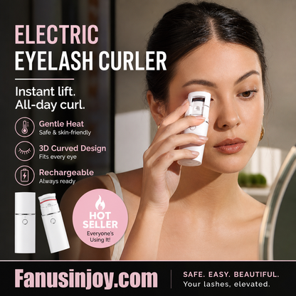 🔥Surprise 50% Off！👩🏻‍🏭Get gorgeous eyelashes back！✨️Rechargeable Electric Heated Eyelash Curler