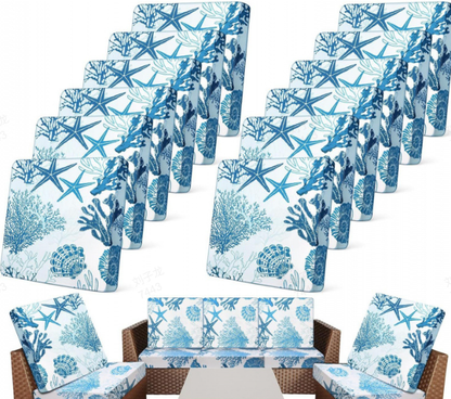 Patio Sofa Cushion Cover – Stretch, Water-Resistant ✨