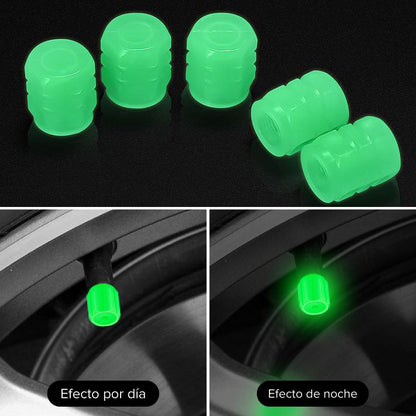 Glow-in-the-Dark Tire Valve Stems - Unique Auto Accessory