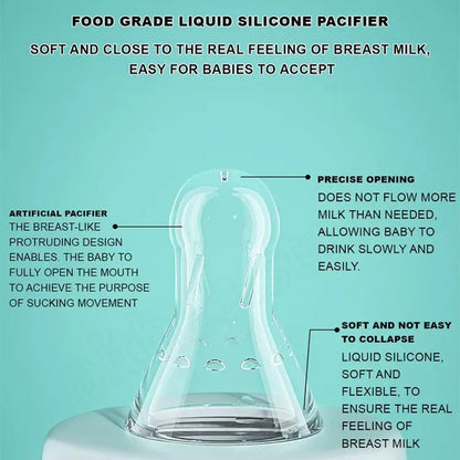 Professional Safe Silicone Bottle with Extended Straw
