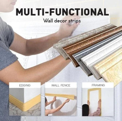 ⏳Limited-time 50% off⏰3D Wall Edging-Self-Adhesive Environmental Protection 3D Wall Edging Strip🏆
