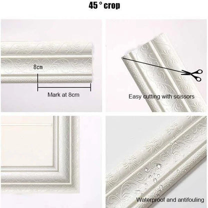 ⏳Limited-time 50% off⏰3D Wall Edging-Self-Adhesive Environmental Protection 3D Wall Edging Strip🏆