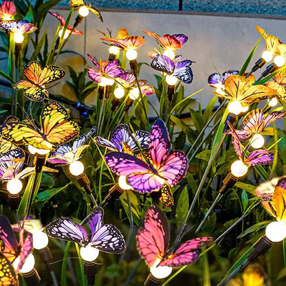 Solar Outdoor Waterproof Butterfly Ground Plug Light