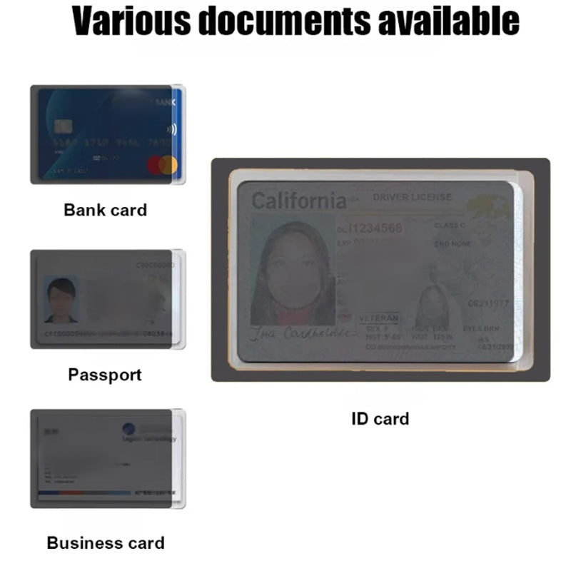 Anti-Peeping Card Sleeve for Information Protection