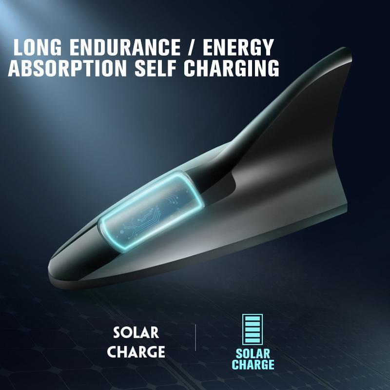 🦈 LIMITED-TIME 50% OFF! ⚡ Solar Shark Fin Car Warning Light – Vibration Activated, 4 LED Colors, Easy Stick-On ✨