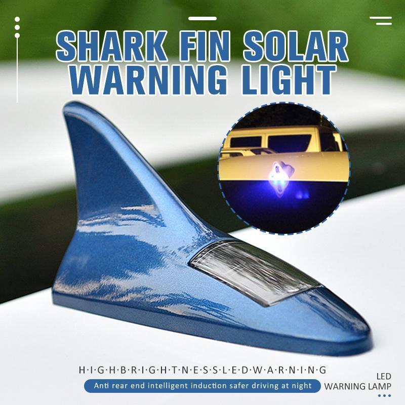 🦈 LIMITED-TIME 50% OFF! ⚡ Solar Shark Fin Car Warning Light – Vibration Activated, 4 LED Colors, Easy Stick-On ✨