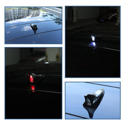 🦈 LIMITED-TIME 50% OFF! ⚡ Solar Shark Fin Car Warning Light – Vibration Activated, 4 LED Colors, Easy Stick-On ✨