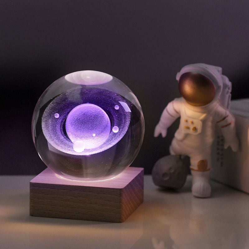 🌌 60% OFF NOW! ✨ 3D Galaxy Crystal Night Light – 16 Colors, Remote Control & USB Powered 🌙
