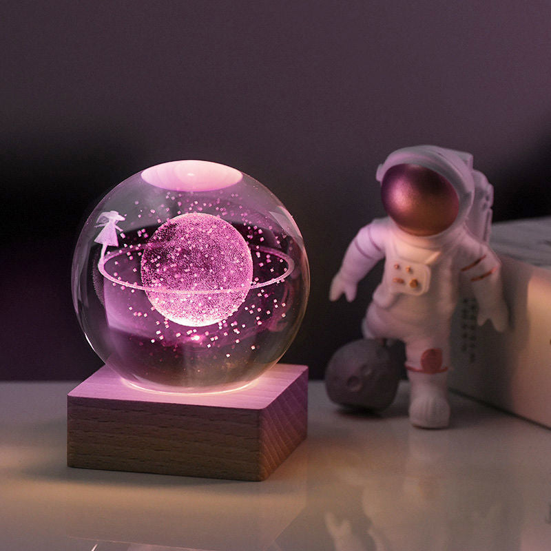 🌌 60% OFF NOW! ✨ 3D Galaxy Crystal Night Light – 16 Colors, Remote Control & USB Powered 🌙