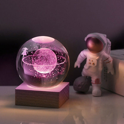 🌌 60% OFF NOW! ✨ 3D Galaxy Crystal Night Light – 16 Colors, Remote Control & USB Powered 🌙