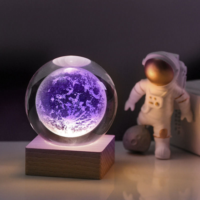 🌌 60% OFF NOW! ✨ 3D Galaxy Crystal Night Light – 16 Colors, Remote Control & USB Powered 🌙