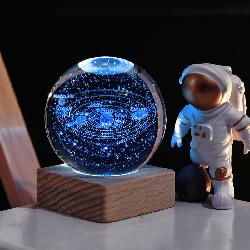 🌌 60% OFF NOW! ✨ 3D Galaxy Crystal Night Light – 16 Colors, Remote Control & USB Powered 🌙