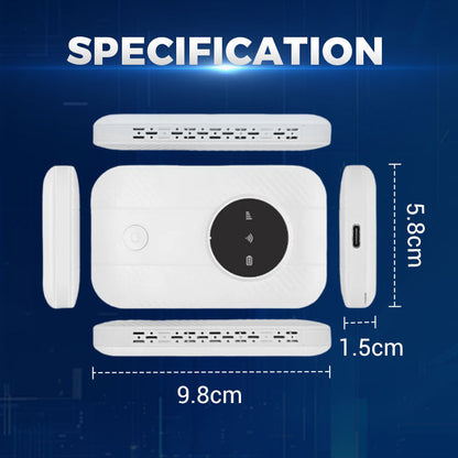 📶Pocket 4G LTE Mobile Wi-Fi Router - Portable Hotspot with 10-Hour Battery & Global Compatibility for Travel & Remote Work 🌍