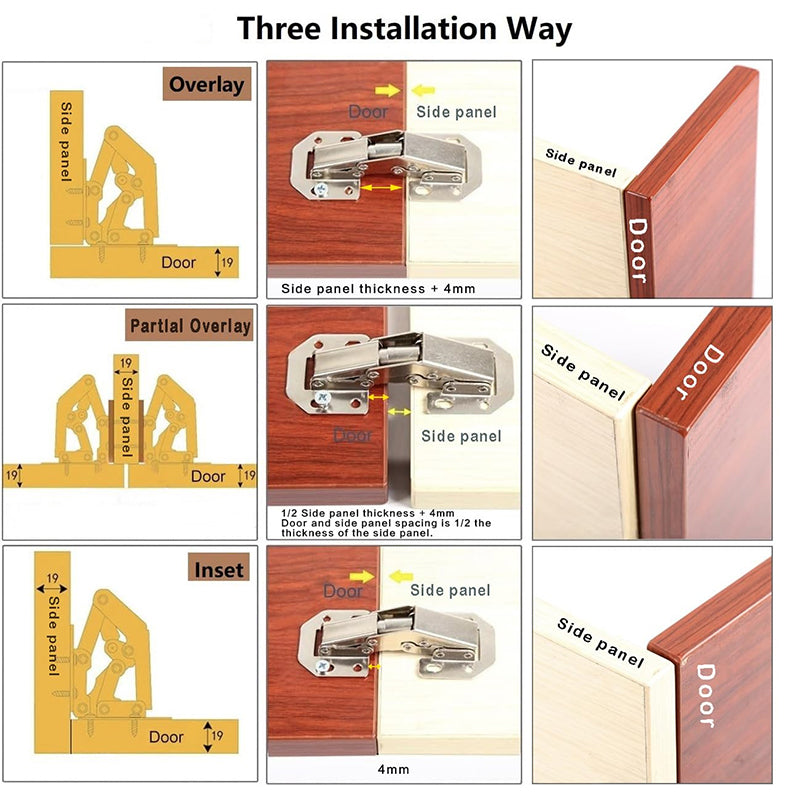 Thickened Stainless Steel Spring-Loaded Hinge