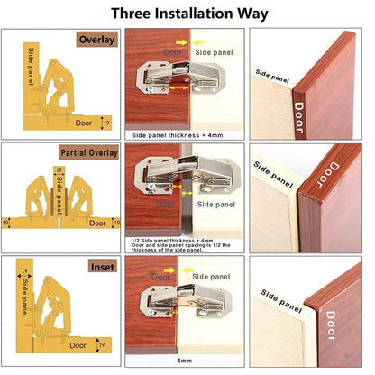 Thickened Stainless Steel Spring-Loaded Hinge