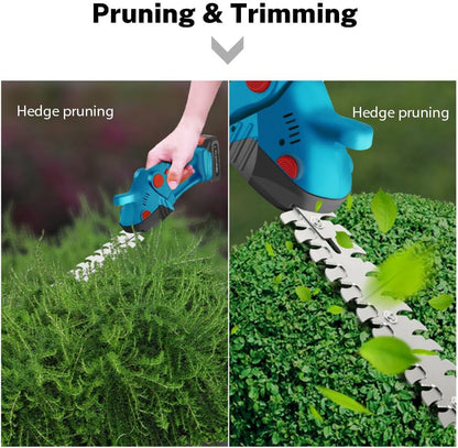 ✂️ 50% OFF NOW! 🌿 Cordless Handheld Hedge Clippers – Lithium, 2-in-1 & Lightweight – Trim & Grass Cut, One-Hand Operation ✨