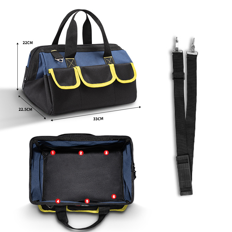 🧰Large-Capacity Heavy-Duty Tool Kit (with Shoulder Strap)
