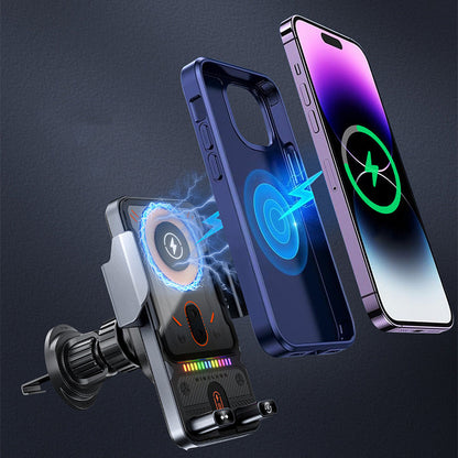 🔥HOT SALE 50% OFF🎁⚡Over 50,000 sold! 📱Smart 2-in-1 Car Rotating Mobile Phone Holder & Wireless Charger⚡