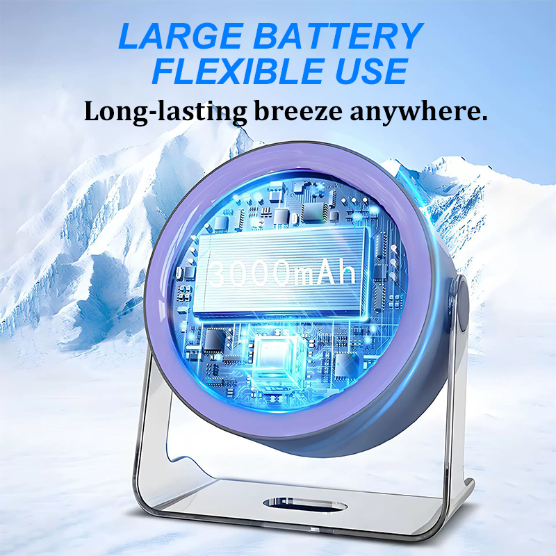 ❄ 100-Speed Super Desk Fan with Digital Display⚡