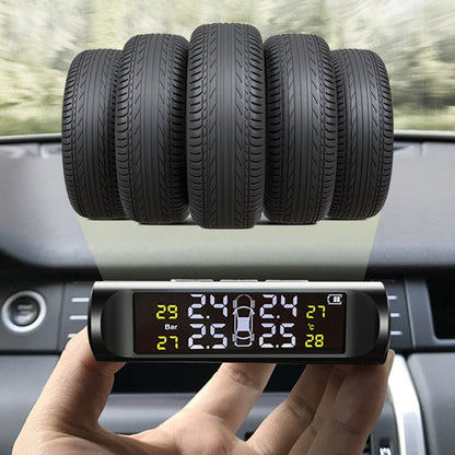 🔋Solar Real-Time Four-Wheel Display Tire Pressure Monitor🚗