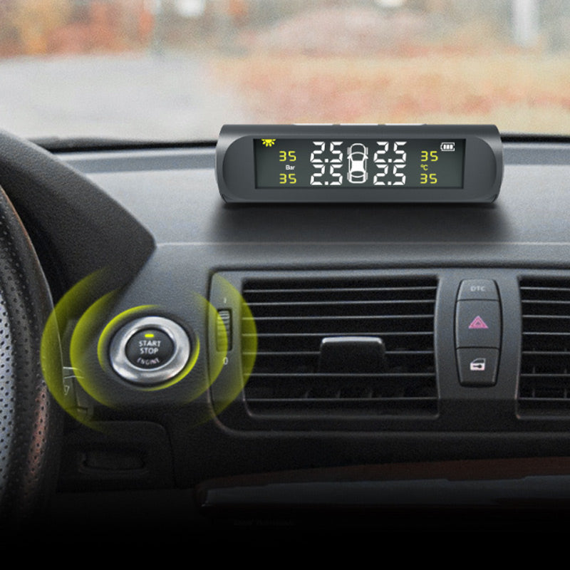 🔋Solar Real-Time Four-Wheel Display Tire Pressure Monitor🚗
