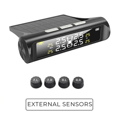 🔋Solar Real-Time Four-Wheel Display Tire Pressure Monitor🚗