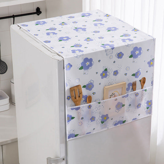 Refrigerator Dust Cover with Storage Pockets