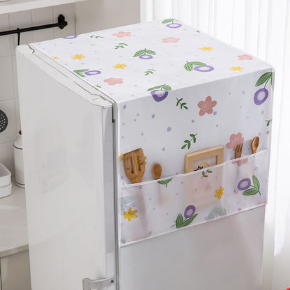 Refrigerator Dust Cover with Storage Pockets
