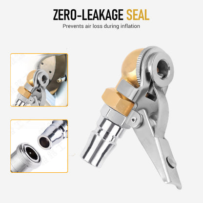 1/4 Inch NPT Clip-On Closed Ball Air Chuck