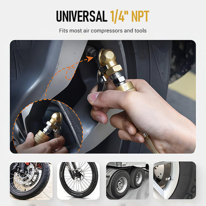 1/4 Inch NPT Clip-On Closed Ball Air Chuck