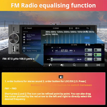 6.36-inch Wireless Smart Touchscreen | Bluetooth | Voice Control | HD Multimedia Display