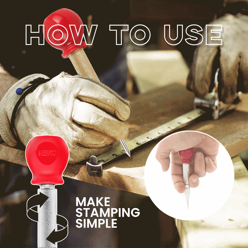 🔘 50% OFF! ⚡ Automatic Center Punch - Precision Marking for Metal/Wood, Spring-Loaded & Adjustable Force 🛠️📏