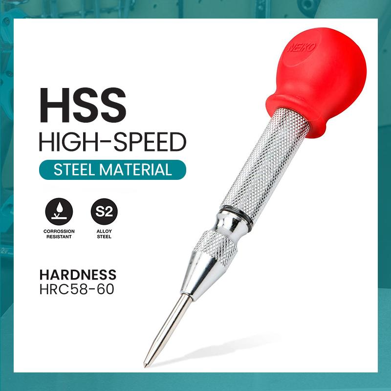 🔘 50% OFF! ⚡ Automatic Center Punch - Precision Marking for Metal/Wood, Spring-Loaded & Adjustable Force 🛠️📏