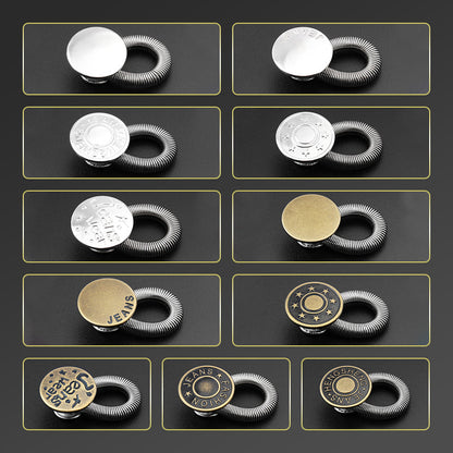 👖👖Spring-Loaded Metal Waist Extender Button for Jeans