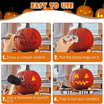 🥳HOT SALE🥳💞10K+ SOLD! Pumpkin Carving Kit – From £15.99! Stainless steel, easy press & family-safe. Spooky fun – grab yours! ✅