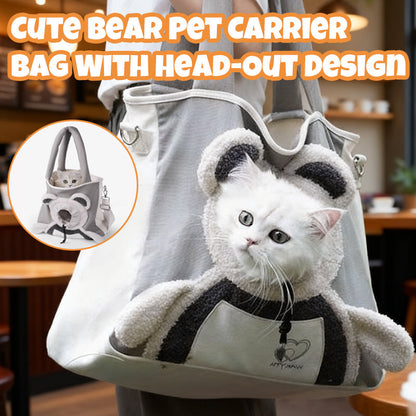 Cute Bear Pet Carrier Bag With Head-Out Design