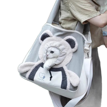 Cute Bear Pet Carrier Bag With Head-Out Design
