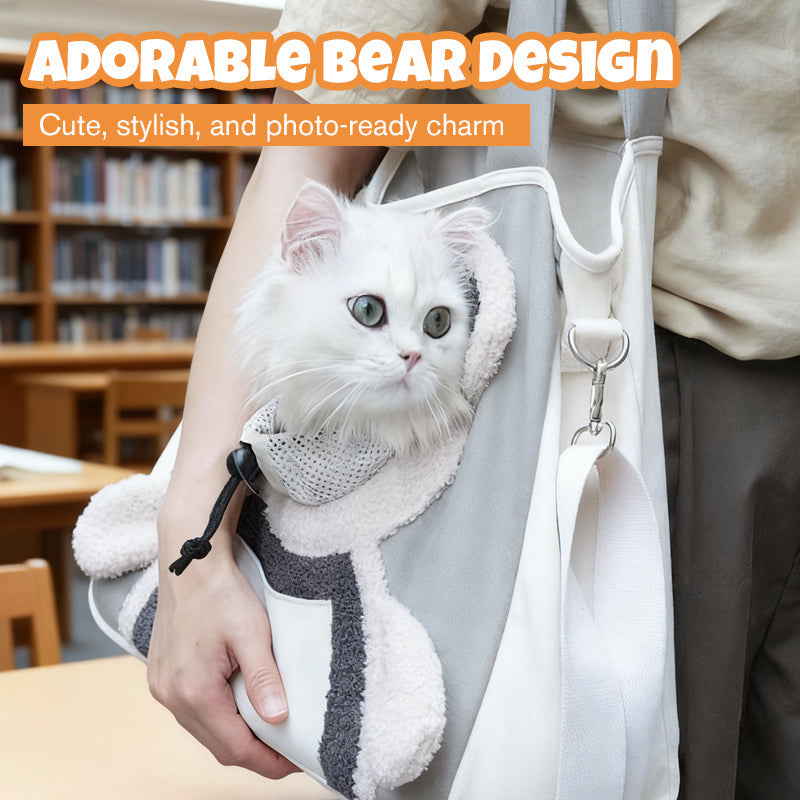 Cute Bear Pet Carrier Bag With Head-Out Design
