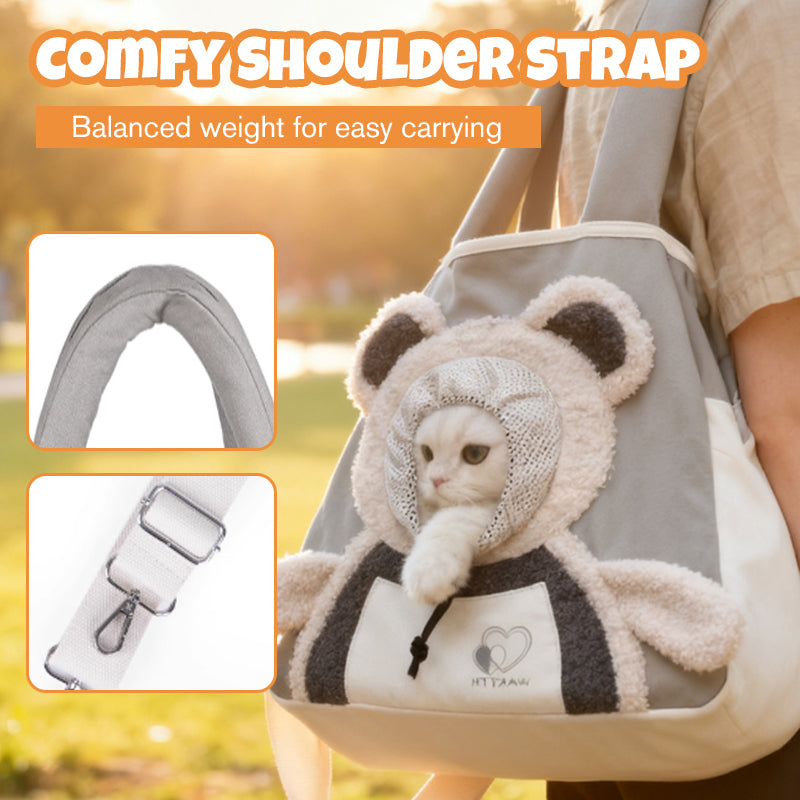 Cute Bear Pet Carrier Bag With Head-Out Design