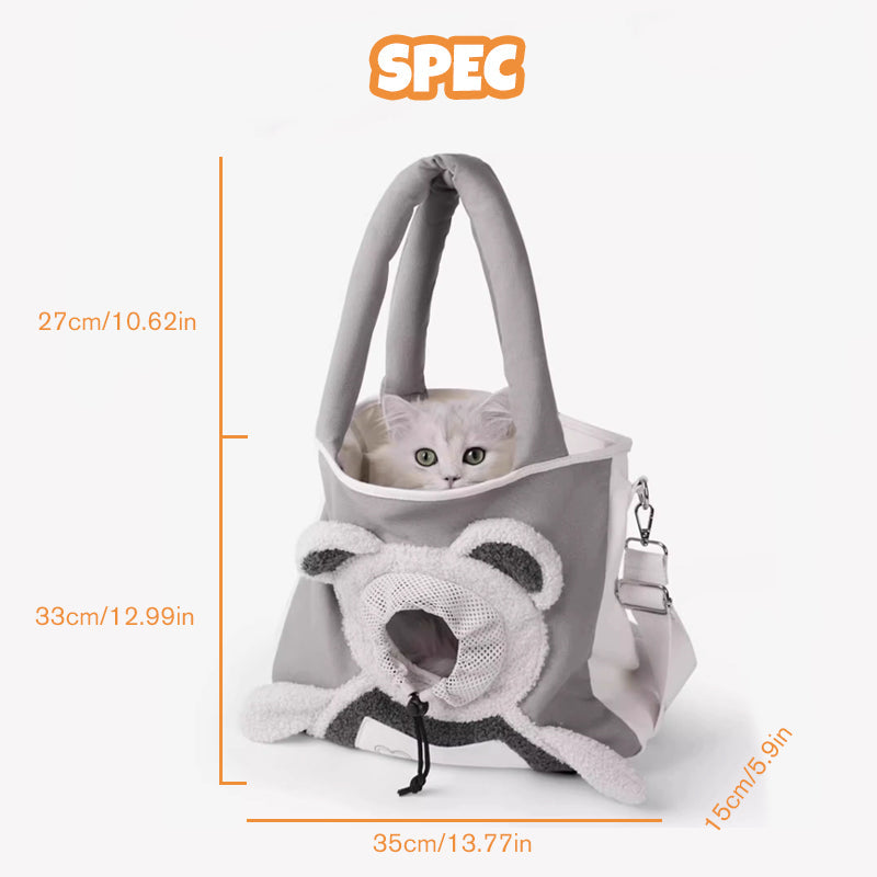 Cute Bear Pet Carrier Bag With Head-Out Design