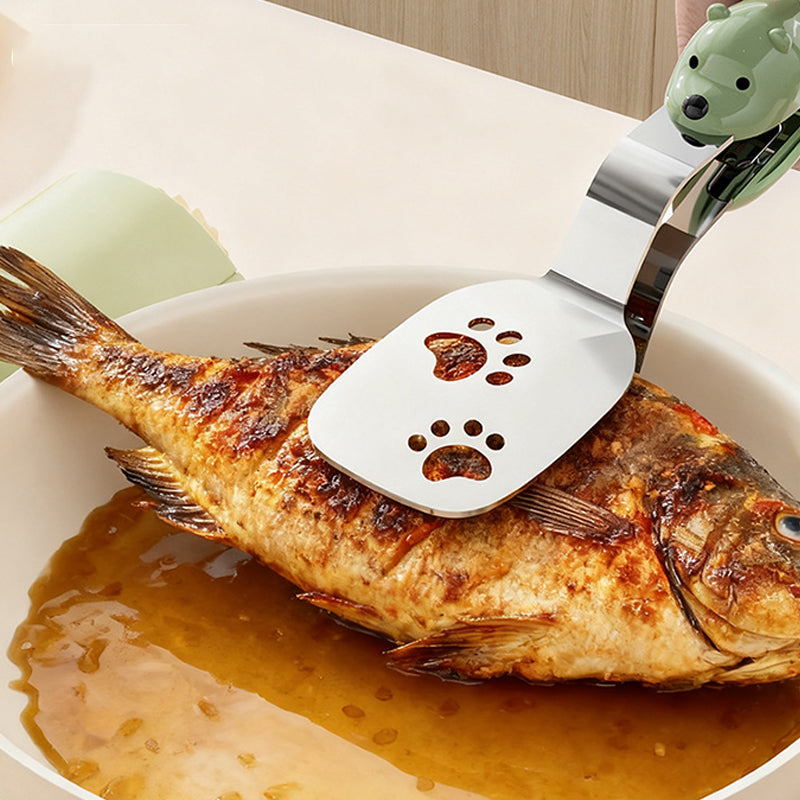 2-in-1 Non-Slip Durable Spatula Tongs