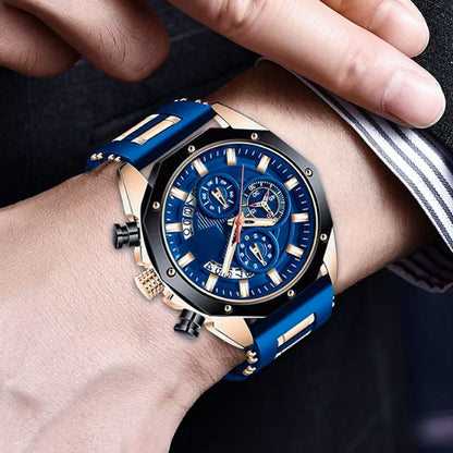 Large Dial Calendar Quartz Business Watch